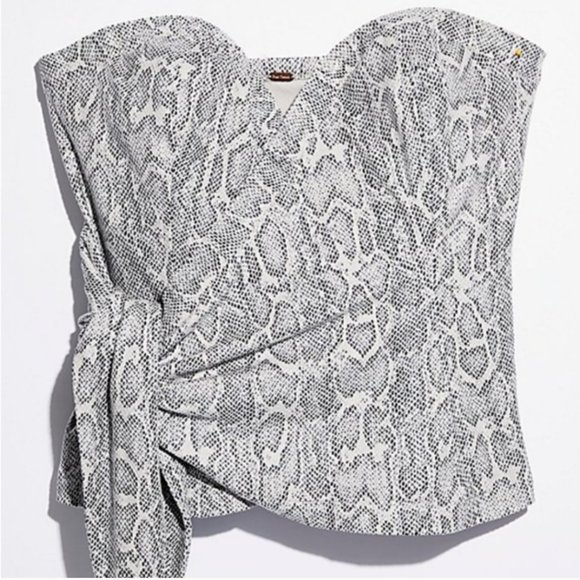 Free People Tops - NWOT Snake Skin Tube Top